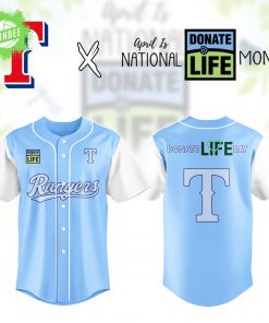 Texas Rangers x Donate Life Month Baseball Jersey – 2025 MLB Special