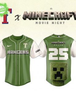 Texas Rangers x Minecraft Movie Baseball Jersey – MLB x Game Collab