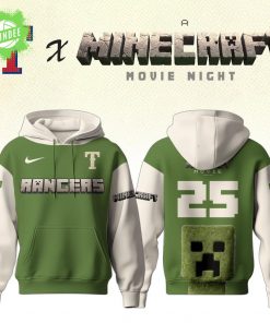 Texas Rangers x Minecraft Movie Hoodie – Official Game Night Gear