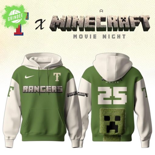 Texas Rangers x Minecraft Movie Hoodie – Official Game Night Gear