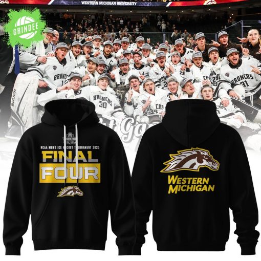 The Western Michigan Broncos 2025 NCAA Men’s Ice Hockey Tournament Final Four Black Hoodie – Limited Edition NCAA Apparel