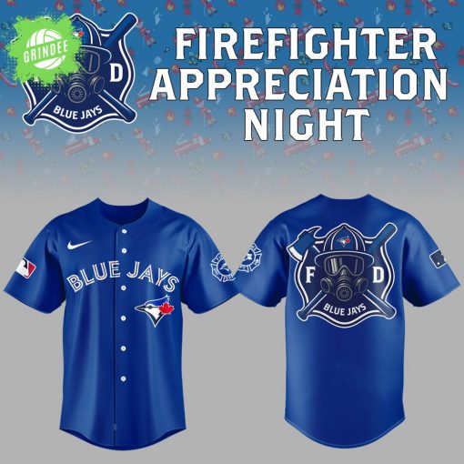 Toronto Blue Jays Firefighter Appreciation Night 2025 Blue Baseball Jersey