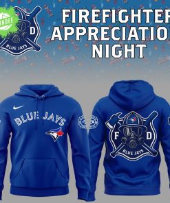 Toronto Blue Jays Firefighter Appreciation Night 2025 Blue Hoodie