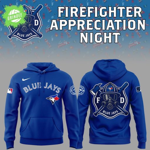 Toronto Blue Jays Firefighter Appreciation Night 2025 Blue Hoodie