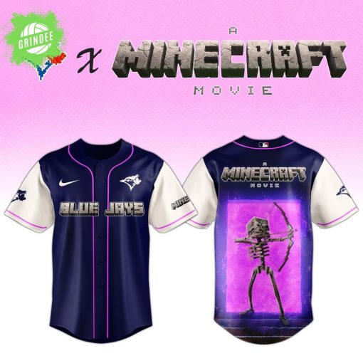 Toronto Blue Jays x Minecraft Movie Skeleton Night Jersey – Limited MLB Edition