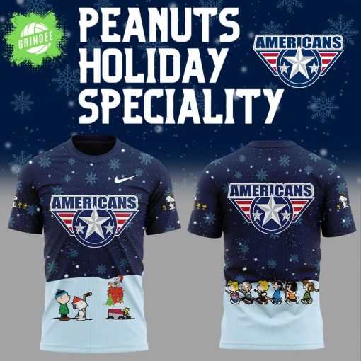 Tri-City Americans Peanuts & Snoopy Navy Nike T-Shirt