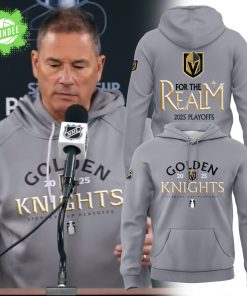 VGK Grey “For the Realm” 2025 Playoffs Special Edition Hoodie