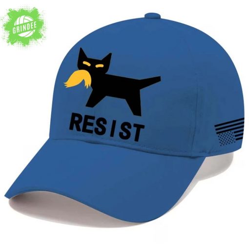 Vintage Cat Protest Printed Baseball Cap – Retro Statement Style