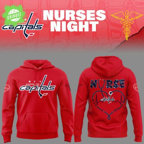 Washington Capitals Nurses Night 2025 Red Hoodie
