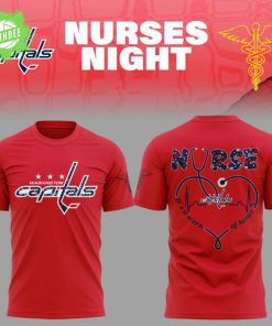 Washington Capitals Nurses Night 2025 Red T-Shirt