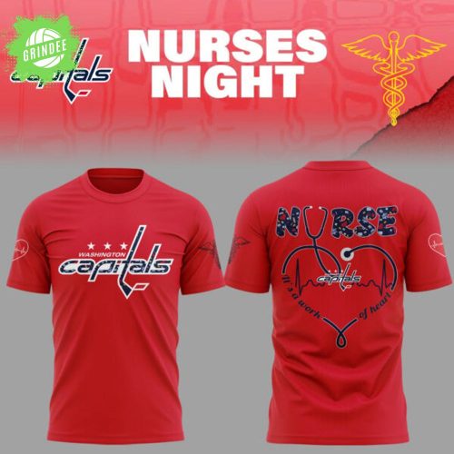 Washington Capitals Nurses Night 2025 Red T-Shirt