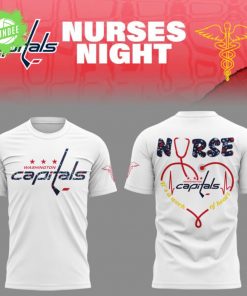 Washington Capitals Nurses Night 2025 White T-Shirt