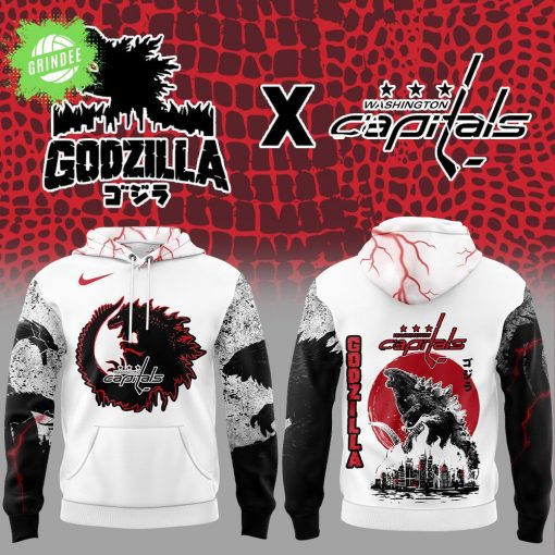 Washington Capitals x Godzilla White Hoodie – NHL x Monsterverse Special