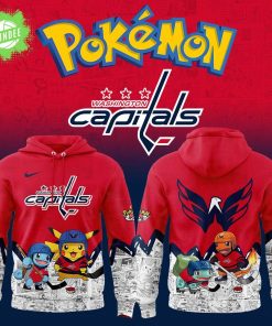 Washington Capitals x Pokémon New Hoodie 2025 – NHL x Pokémon Collab