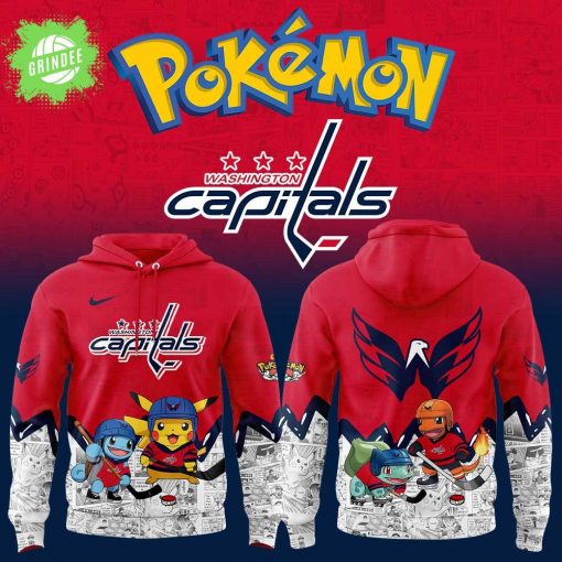 Washington Capitals x Pokémon New Hoodie 2025 – NHL x Pokémon Collab