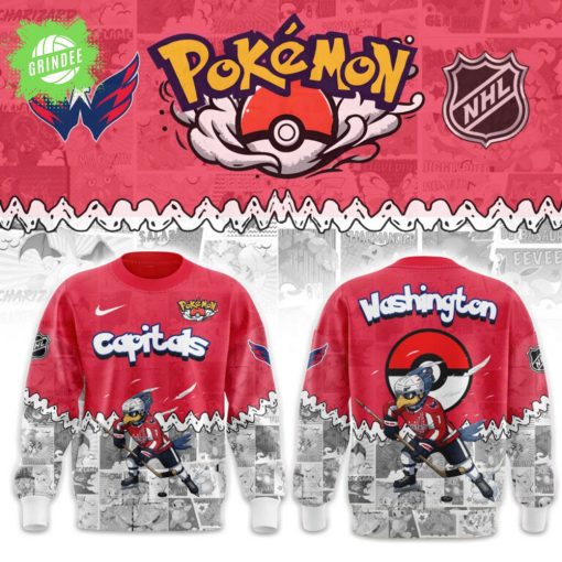 Washington Capitals x Pokémon Staraptor 2025 Sweatshirt – Limited Edition NHL x Pokémon Fans Gear