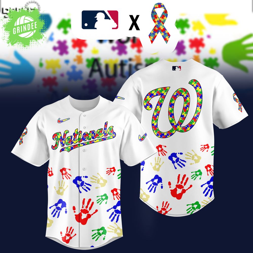 Washington Nationals MLB Autism Awareness Special Edition 2025 Baseball Jersey Washington Nationals MLB Autism Awareness Special Edition 2025 Baseball Jersey