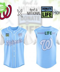 Washington Nationals x Donate Life Month Baseball Jersey – MLB 2025 Edition