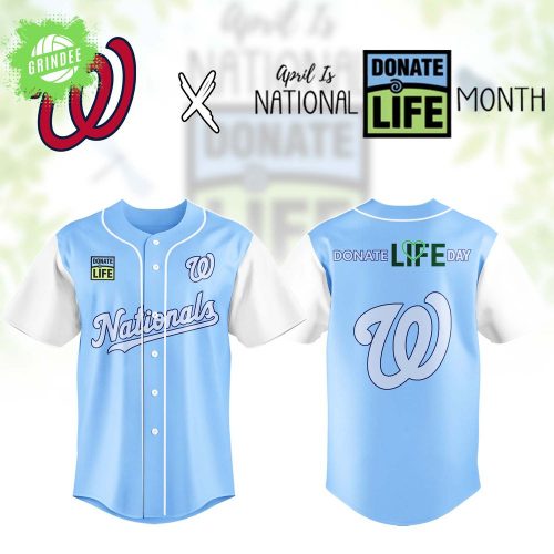 Washington Nationals x Donate Life Month Baseball Jersey – MLB 2025 Edition