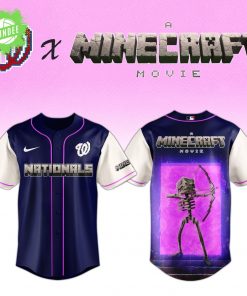 Washington Nationals x Minecraft Movie Skeleton Night Jersey – Limited MLB Edition