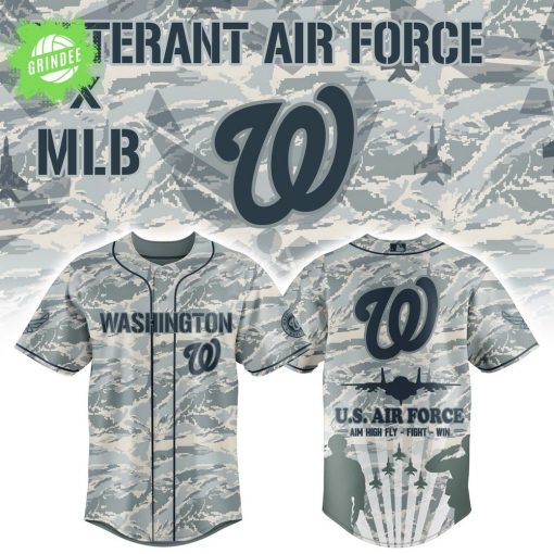 Washington Nationals x Veteran U.S. Air Force 2025 Baseball Jersey – Military Tribute MLB Jersey