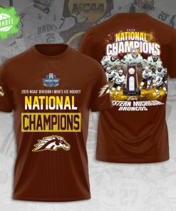 Western Michigan Broncos Men’s Ice Hockey 3D T-Shirt