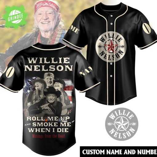 Willie Nelson “Roll Me Up and Smoke Me When I Die” Baseball Jersey