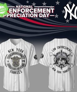Yankees x Law Enforcement Appreciation Day 2025 White Baseball Jersey – Collector’s MLB Edition