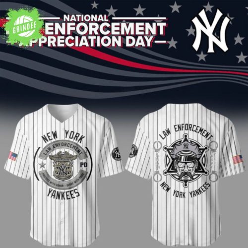 Yankees x Law Enforcement Appreciation Day 2025 White Baseball Jersey – Collector’s MLB Edition