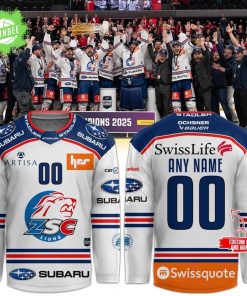 ZSC Lions Schw11zermeischter 2025 Custom Hockey Jersey