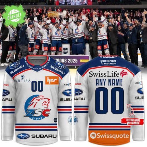 ZSC Lions Schw11zermeischter 2025 Custom Hockey Jersey