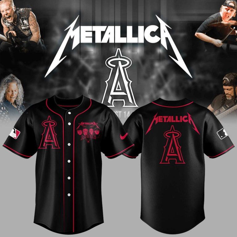 Los Angeles Angels Metallica Night Baseball Jersey