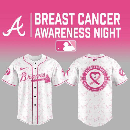 Atlanta Braves Cancer Awareness Night 2025 Baseball Jersey
