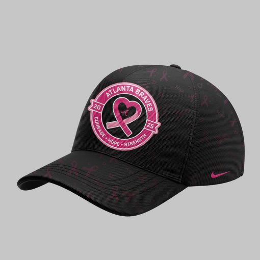 Atlanta Braves Cancer Awareness Night 2025 Black Hoodie