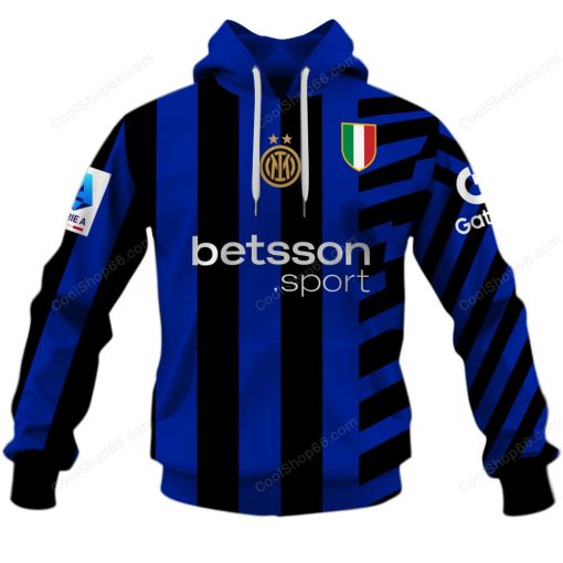 Inter Milan Home Jersey Style Hoodie