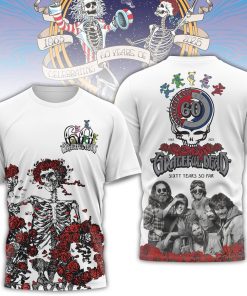 Grateful Dead 60th Anniversary Shirt – 1965 to 2025 Skeleton & Rose Vintage Tee