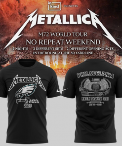 Metallic M72 World Tour x Pantera and Suicidal Tendencies Black Tshirt 2025