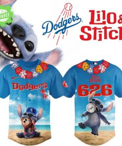 2025 Lilo & Stitch x Los Angeles Dodgers Baseball Jersey