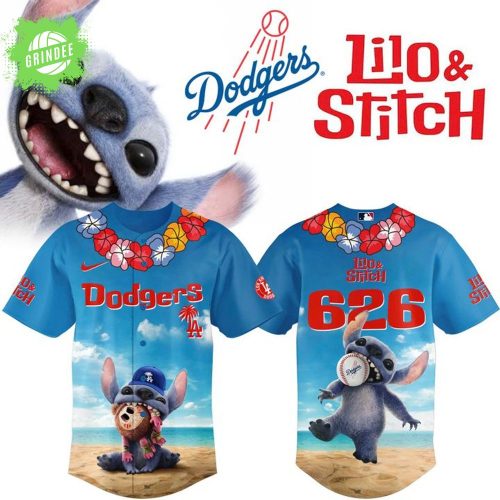 2025 Lilo & Stitch x Los Angeles Dodgers Baseball Jersey