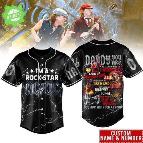 AC/DC I Am A Rock Star Baseball Jersey – Vintage Rock Band Shirt