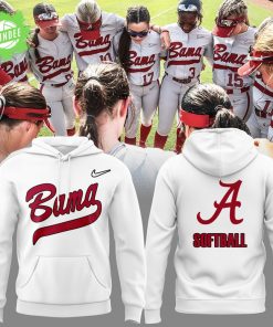 Alabama Softball White Hoodie 2025 – Women’s Sports Supporter Gear