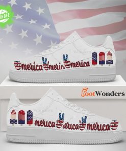 America V5 – American Flag – Independence Day AF1 Shoes