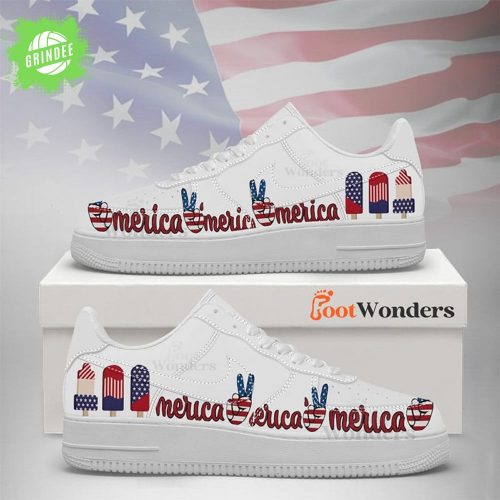 America V5 – American Flag – Independence Day AF1 Shoes