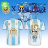 Argentina Messi x One Piece T-Shirt – Anime Crossover Soccer Fan Tee