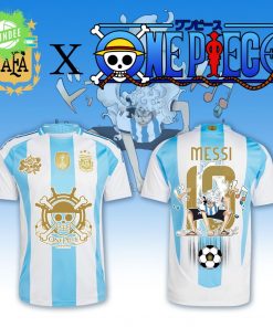 Argentina Home Jersey 2025 Messi Gold x One Piece Crossover Tee