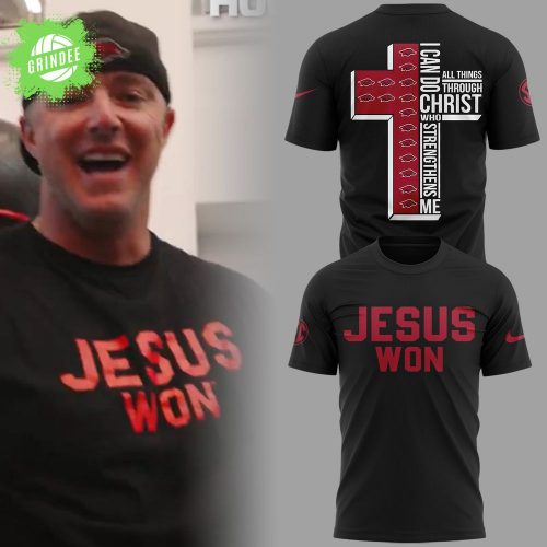 Arkansas x Jesus Won 2025 Black T-Shirt – Christian Faith Limited Edition Tee