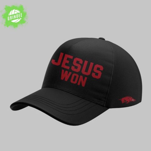 Arkansas x Jesus Won 2025 “I Can Do” Black Hoodie – Motivational Christian Hoodie