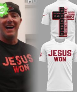 Arkansas x Jesus Won 2025 “I Can Do” White T-Shirt – Christian Motivation Tee