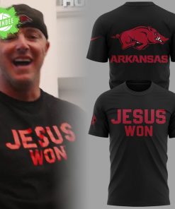 Arkansas x Jesus Won 2025 T-Shirt – Faith-Inspired Limited Edition Tee