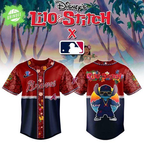Atlanta Braves MLB x Lilo & Stitch Jersey
